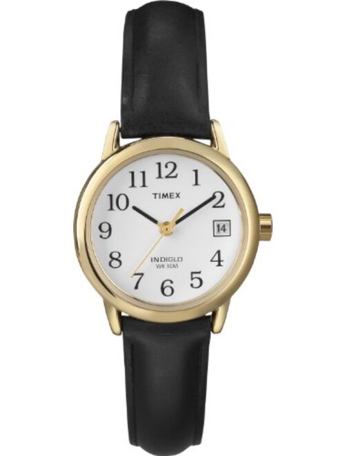 Timex Women Quartz Easy Reader Watch with Analogue Display and Leather Strap