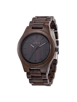 Men's Wooden Watch, Sentai Handmade Vintage Quartz Watches, Natural Wooden Wrist Watch