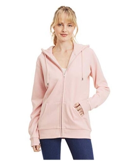 esstive Women's Ultra Soft Fleece Oversized Casual Midweight Zip-Up Hoodie Jacket