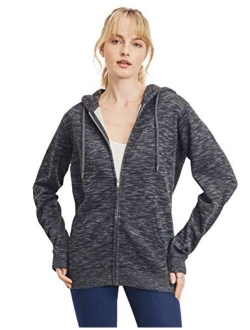 esstive Women's Ultra Soft Fleece Oversized Casual Midweight Zip-Up Hoodie Jacket