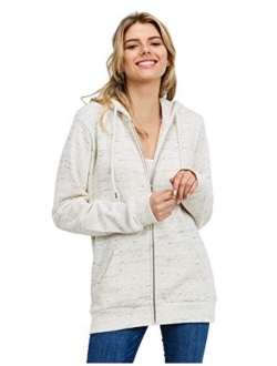 esstive Women's Ultra Soft Fleece Oversized Casual Midweight Zip-Up Hoodie Jacket