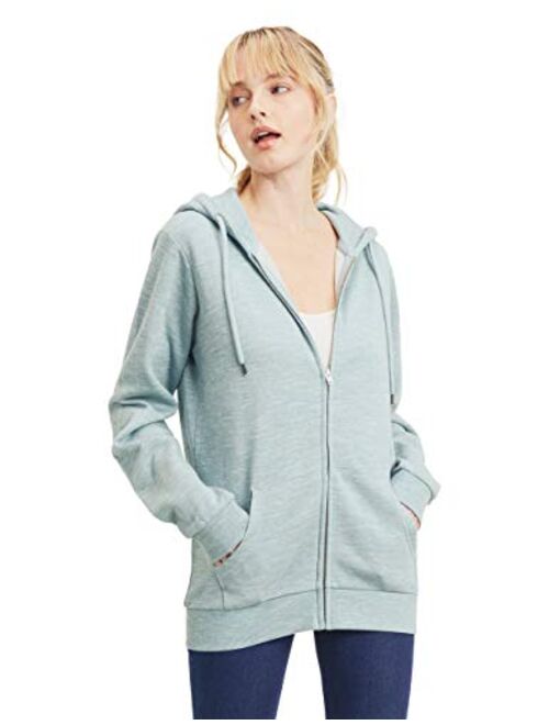 esstive Women's Ultra Soft Fleece Oversized Casual Midweight Zip-Up Hoodie Jacket