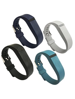 4PCS Fitbit Flex Band,Silicone Replacement Wristband for Fitbit Flex Bracelet Sport Bands with Metal Watch Band Buckle Large/Small