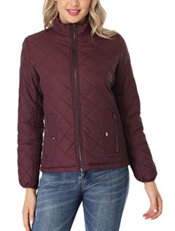 MISS MOLY Women Lightweight Quilted Padded Puffer Vest/Jacket Stand Collar Zip Up Winter Outwear