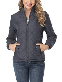 MISS MOLY Women Lightweight Quilted Padded Puffer Vest/Jacket Stand Collar Zip Up Winter Outwear