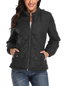 MISS MOLY Women Lightweight Quilted Padded Puffer Vest/Jacket Stand Collar Zip Up Winter Outwear