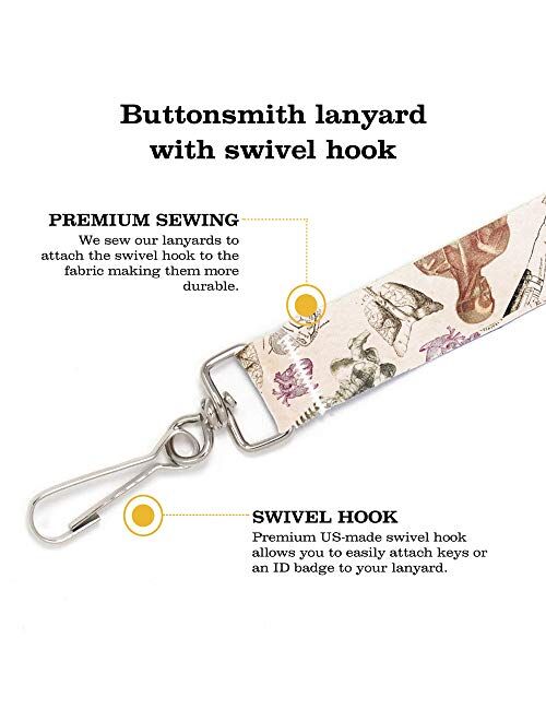 Buttonsmith Anatomy Lanyard - with Swivel Clip - Made in The USA