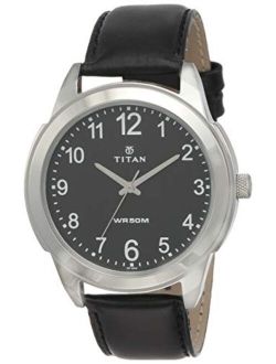 Titan Neo Mens Designer Watch - Quartz, Water Resistant, Leather/Stainless Steel Strap