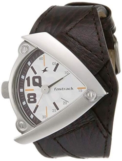 Fastrack Men's Casual Wrist Watch with Analog Function,Quartz Mineral Glass, Water Resistant Leather Strap