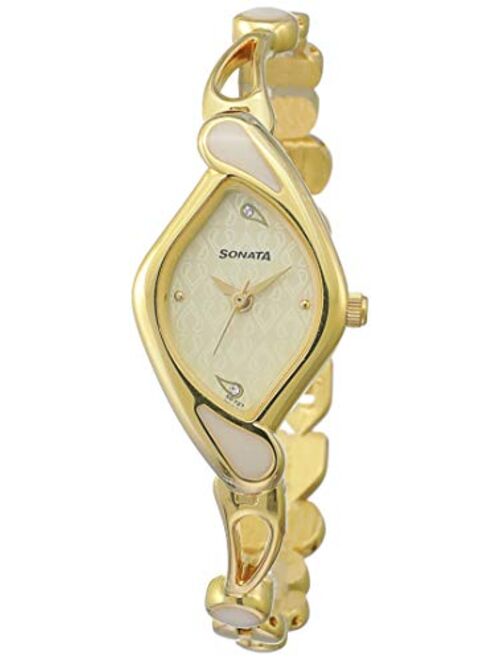 Sonata Women's Sona Sitara Analog Dial Watch Gold