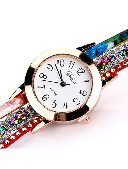 Hunputa 2016 New Watches Women Flower Popular Quartz Watch Luxury Bracelet Women Dress Lady Gift Flower Gemstone Wristwatch