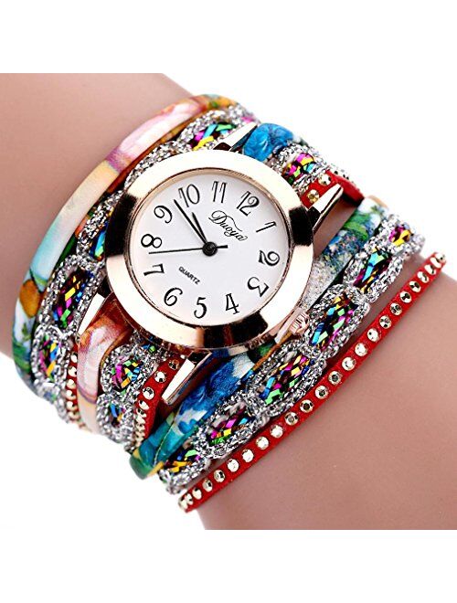 Hunputa 2016 New Watches Women Flower Popular Quartz Watch Luxury Bracelet Women Dress Lady Gift Flower Gemstone Wristwatch