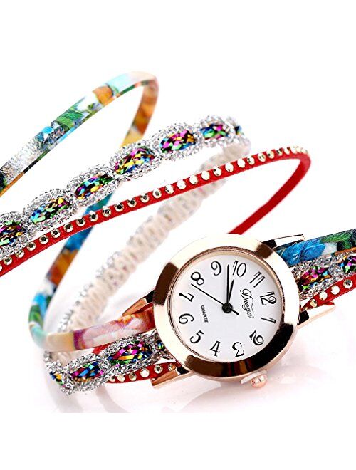 Hunputa 2016 New Watches Women Flower Popular Quartz Watch Luxury Bracelet Women Dress Lady Gift Flower Gemstone Wristwatch