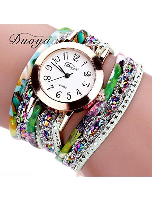 Hunputa 2016 New Watches Women Flower Popular Quartz Watch Luxury Bracelet Women Dress Lady Gift Flower Gemstone Wristwatch