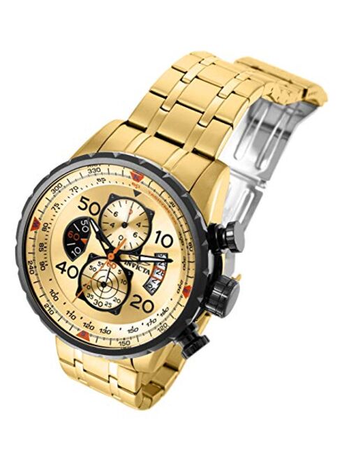 Invicta Men's 17205 AVIATOR 18k Gold Ion-Plated Watch