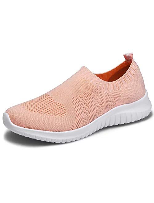 konhill Women's Walking Tennis Shoes - Lightweight Athletic Casual Gym Slip on Sneakers