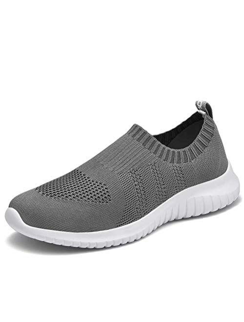 konhill Women's Walking Tennis Shoes - Lightweight Athletic Casual Gym Slip on Sneakers