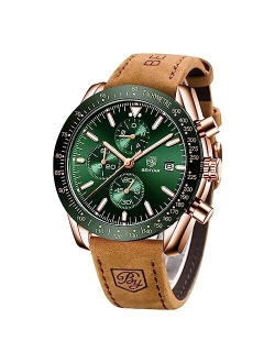 BENYAR Classic Fashion Elegant Chronograph Watch Casual Sport Leather Band Mens Watches 5140L