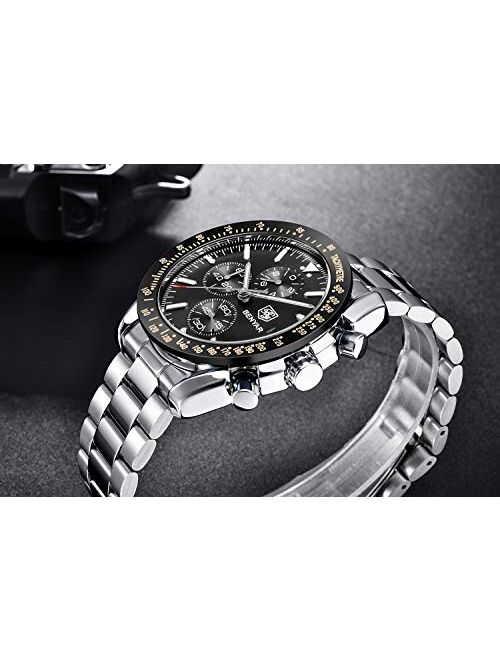 BENYAR Classic Fashion Elegant Chronograph Watch Casual Sport Leather Band Mens Watches 5140L