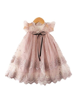 Flower Girl's Wedding Dress Lace Sleeveless Tulle Summer Vintage Dresses