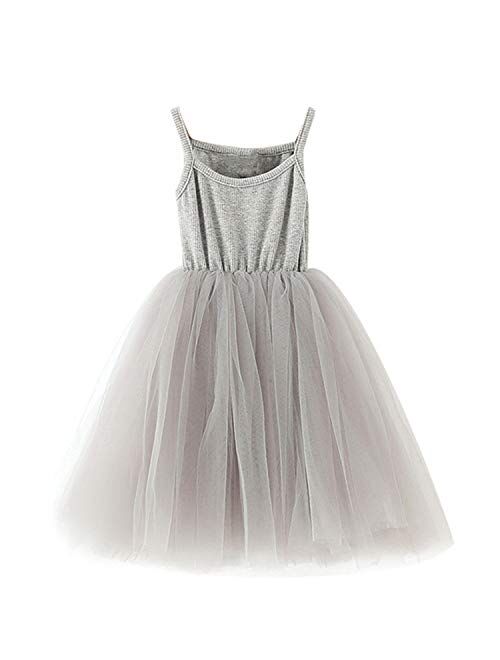 NNJXD Flower Girl's Wedding Dress Lace Sleeveless Tulle Summer Vintage Dresses