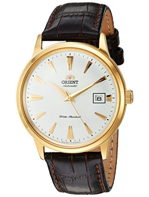 Orient '2nd Gen Bambino Version I' Japanese Automatic Stainless Steel and Leather Dress Watch