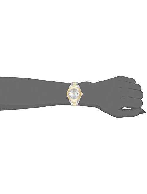 Invicta Women's Pro Diver 38mm Steel and Gold Tone Stainless Steel Quartz Watch, Two Tone (Model: 12852)