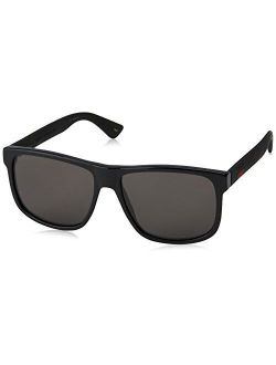 GG 0010 S- 001 BLACK/GREY Sunglasses, 58-16-145