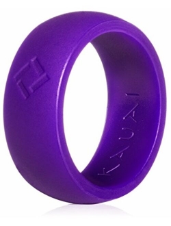 KAUAI Silicone Wedding Ring for Men, 8 Rings/Active X2 Series, Extra Strength and Leading-Edge Comfort - 8.5 mm Wide - 2.7mm Thick