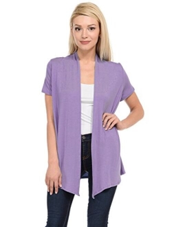 Pastel by Vivienne Women's Short Sleeve Open Front Vest (15+ Colors/S-3XL)