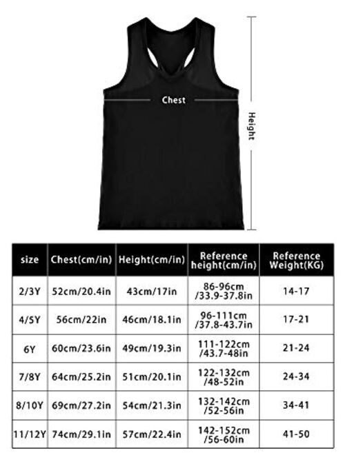 3 Pieces Girl Dance Tank Top Sleeveless Racerback Crop Top for Ballet Gymnastics Dancewear