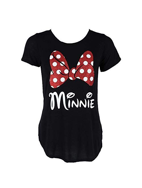 Disney Minnie Mouse Glitter Bow Women's T-Shirt