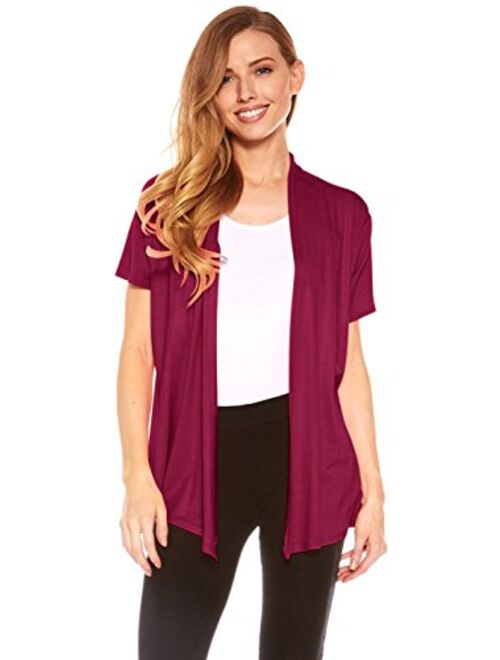 Red Hanger Cardigans for Women - Short Sleeve Womens Open Cardigan Sweaters