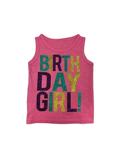 SoRock Birthday Girl Toddler Kids Glitter T-Shirt