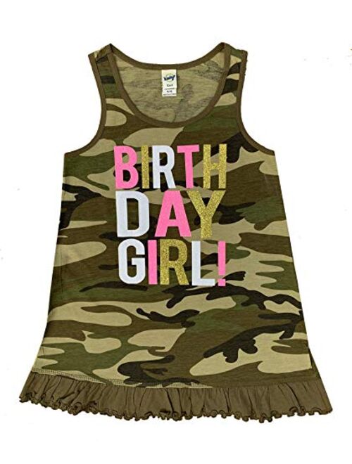 SoRock Birthday Girl Toddler Kids Glitter T-Shirt