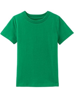 COSLAND Baby & Kids Heavyweight Short Sleeves Solid Color T-Shirt