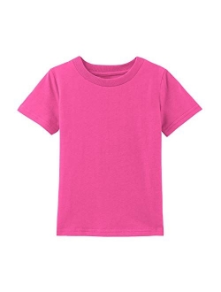 COSLAND Baby & Kids Heavyweight Short Sleeves Solid Color T-Shirt