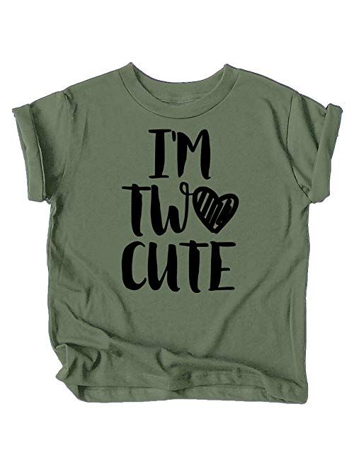 Olive Loves Apple Im Two Cute 2nd Birthday Shirt for Toddler Girls Second Birthday Outfit