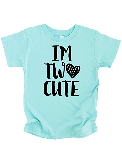 Olive Loves Apple Im Two Cute 2nd Birthday Shirt for Toddler Girls Second Birthday Outfit