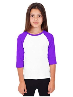 Hat and Beyond Kids Raglan Jersey Child Toddler Youth Uniforms 3/4 Sleeves T Shirts