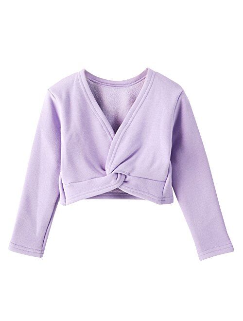 Lisianthus Girls' Classic Thick Ballet Long Sleeve Wrap Top