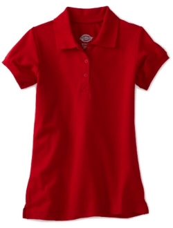 Girls' Short Sleeve Pique Polo Shirt