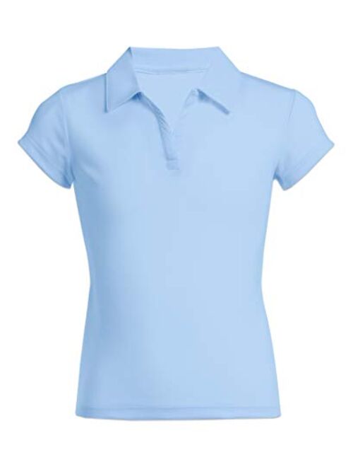 Nautica Girls' School Uniform Short Sleeve Performance Polo