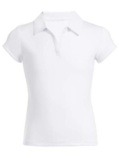 Nautica Girls' School Uniform Short Sleeve Performance Polo