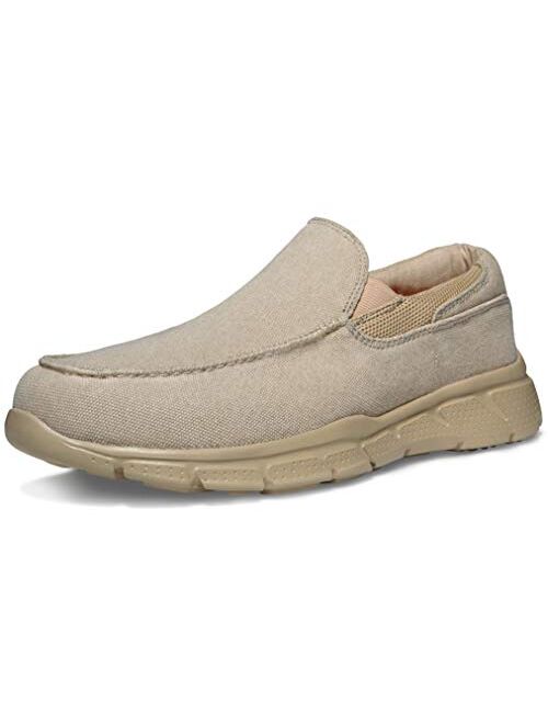 TSLA Men's Loafers & Slip-On Shoes, Lightweight Breathable Mesh Walking Shoes, Comfortable Casual Work Sneakers