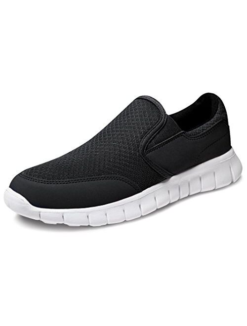 TSLA Men's Loafers & Slip-On Shoes, Lightweight Breathable Mesh Walking Shoes, Comfortable Casual Work Sneakers