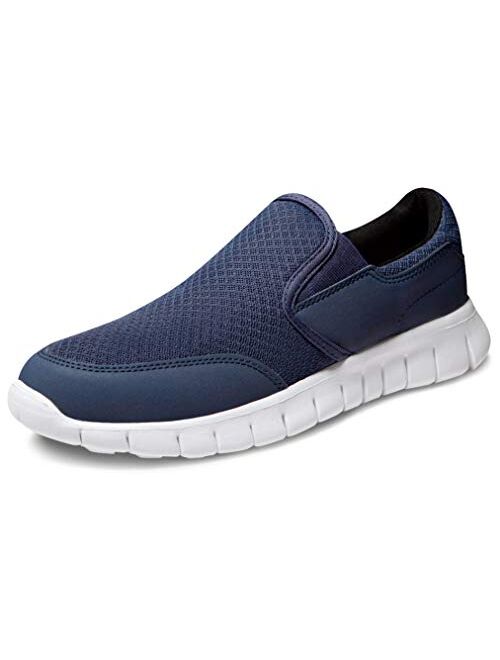 TSLA Men's Loafers & Slip-On Shoes, Lightweight Breathable Mesh Walking Shoes, Comfortable Casual Work Sneakers