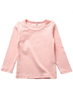 KISBINI Unisex Girls 100% Cotton Long Sleeve T-Shirt Top Tees