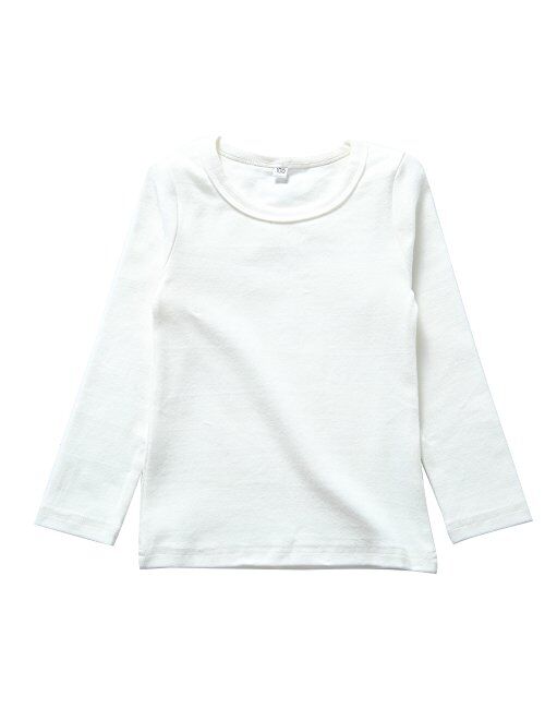 KISBINI Unisex Girls 100% Cotton Long Sleeve T-Shirt Top Tees