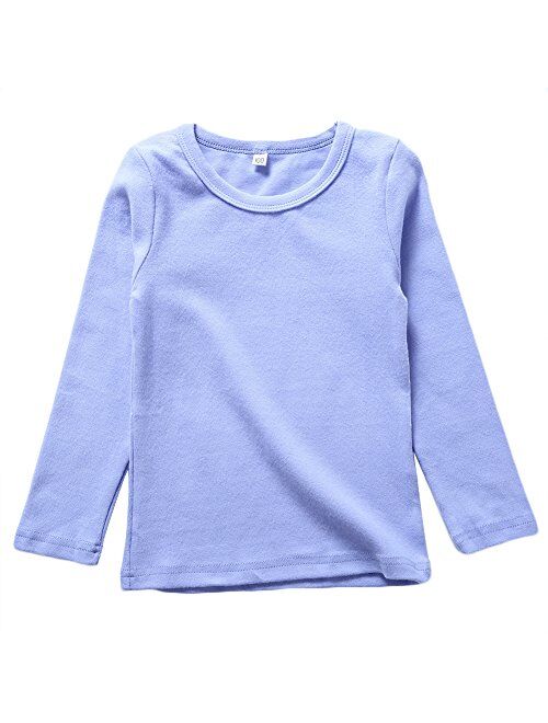 KISBINI Unisex Girls 100% Cotton Long Sleeve T-Shirt Top Tees